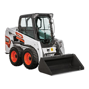 Compact skid steer loader with front bucket